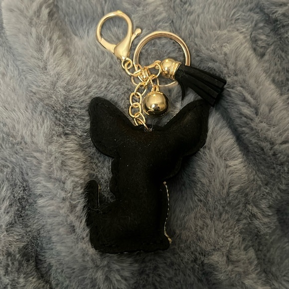 Brown and pink  dog Keychain / purse charm NWT Retail $15 - Picture 3 of 3